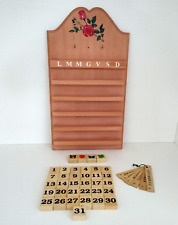 Calendario Perpetuo in Legno da Appendere a Parete Vintage con giorni e mesi