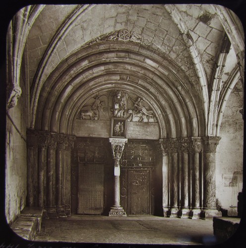 Glass magic lantern slide - magic,