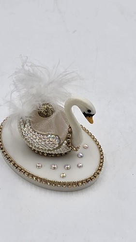 Handcrafted white jewelled - white,