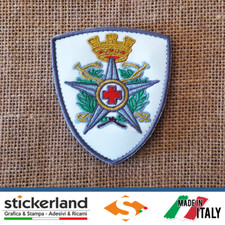 Toppa Patch ricamo Croce Rossa Italiana CRI - Corpo Militare con velcro 
