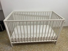 Lettino Culla bambini neonati Cm 120 x 60 x colore Bianco + Materasso