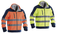 Giubbotto Softshell Alta Visibilità arancione giallo con cappuccio dpi 2a cat