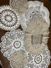 Lotto Centrini fatti a mano uncinetto in cotone