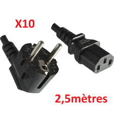 Lot 10 X Power Cord - Câble
