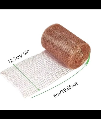 Roll 6mx12cm copper - copper, net