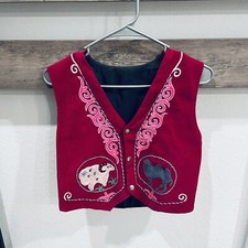 Gilet rosso ricamato gilet