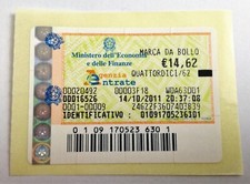 Marca bollo 14 62 - bollo, da