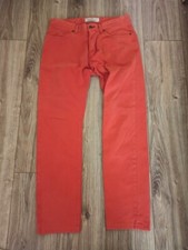 GANT Men's Orange Five-Pocket Trousers – W32 L34 – Slim Fit – Cotton Stretch