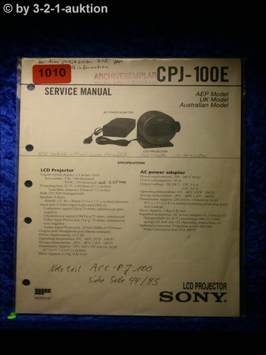 Manuale servizio sony - manuale, di