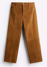 Pantaloni Zara Split in pelle