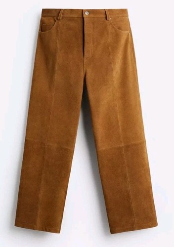 Pantaloni zara split pelle - pantaloni, in