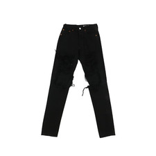 Levi's 501 Customizzato W27 L34 jeans usato nero (Cod.SJ631) Levis