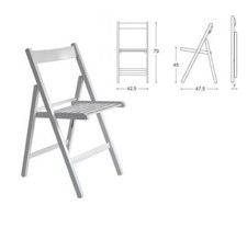 SET 4 SEDIA LEGNO GRIGIO