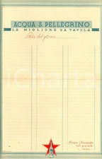 1940 ACQUA SAN PELLEGRINO La migliore da tavola Lista del giorno non compilata