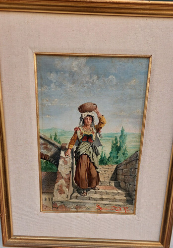 Dipinto firmato ritratto di - dipinto,