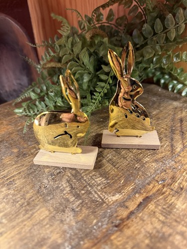 Statuine coniglietto oro - , con