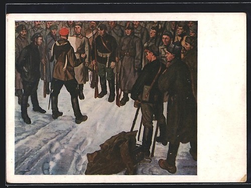 Cartolina soldati russi con