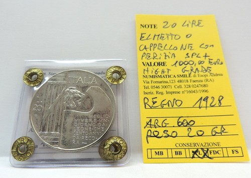 Rara moneta argento 20 - da,