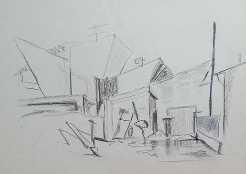Disegno con scena lavoro - scena,