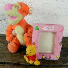 Peluche pupazzo a forma di TIGRO portafoto WINNIE THE POOH cornice per foto rosa