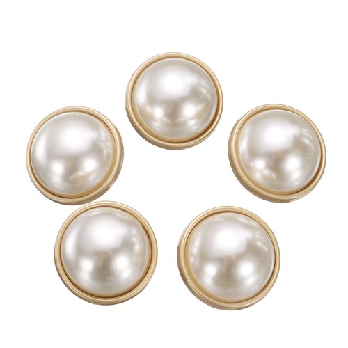 5pcs bottoni perle - , oro