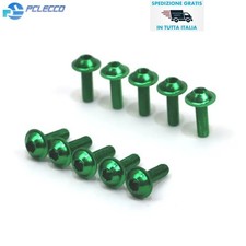 KIT 10 PEZZI VITI M6 ESAGONALI  PER MOTO KAWASAKI  COLORE VERDE  M6 X 20 MM