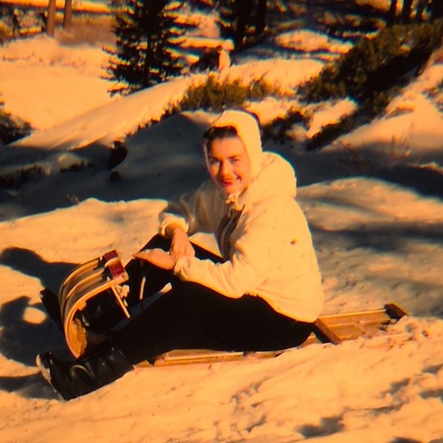 Foto neve slitta anni 50 - foto, e