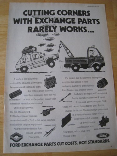 Ford exchange parts cuts - exchange, costs