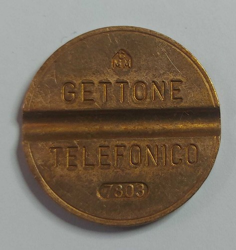 Gettone telefonico con segno - con,