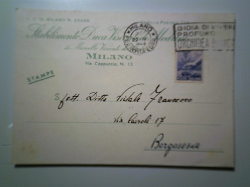 Cartolina viaggiata stab - cartolina,