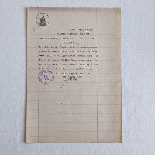 1940 pnf partito - pnf,
