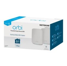 NETGEAR Orbi Dual-Band Mesh WiFi 6 System Router + 2 Satellites