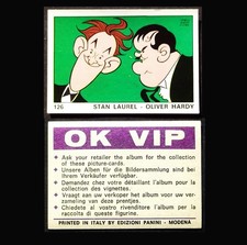 OK VIP - STAN LAUREL  OLIVER HARDY figurina Panini  -con velina  Stanlio e Ollio