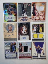Lotto 9 carte NBA Auto o