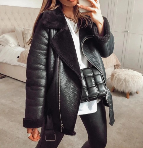 Zara nero finto - finto, pelle