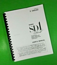 Manuale d'uso per Sigma SD1 Merrill 128 pagine con cover trasparenti!