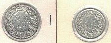SVIZZERA 2 Monete in Argento