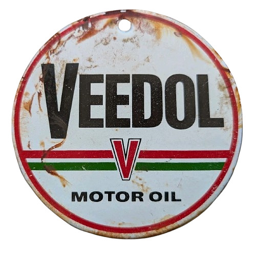 Veedol motor oil sign - veedol, enamel