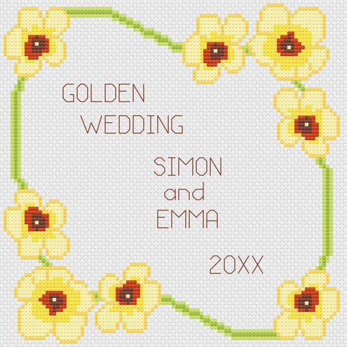 Punto croce matrimonio - croce,