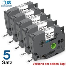 5x nastro TZe-231 12 mm per Brother P-Touch PT-E100 1000 H105 H100LB H107B