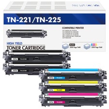 Confezione 5 Toner TN221 TN225 Compatibile per Brother Hl-3170CDW MFC-9130CW MFC 9340CW