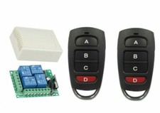 RICEVENTE 4 CH CANALI 220 V VOLT + 2 TELECOMANDI 433 MHZ CANCELLI SERRANDE LUCI