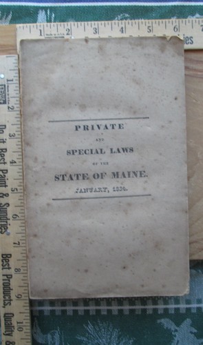 Private and special laws - laws, of