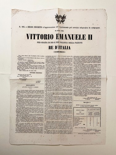 Regio decreto del 1862 - regio,