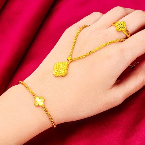 Elegante bracciale oro - oro, sabbia