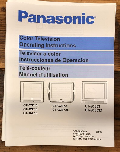 Panasonic 27e13 32e13 - ct-27e13, -32e13