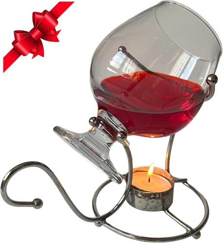 Brandy warmer set with glass - brandy,