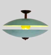 Plafoniera da incasso stile vintage in ottone perlato artigianale - 4 luci