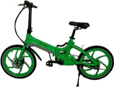 Bici bicicletta elettrica a pedalata assistita pieghevole verde uomo donna