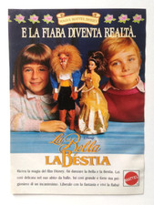 Pubblicita' La Bella E La Bestia Mattel Bambole Advertising Vintage 1993 (T8)